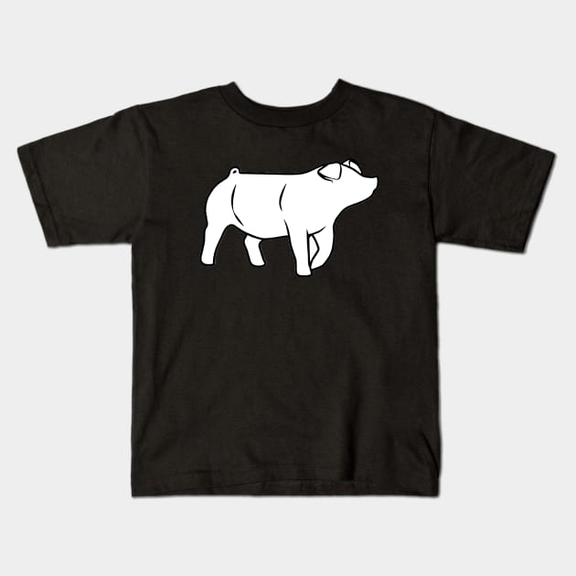 Pig Silhouette 1 - NOT FOR RESALE WITHOUT PERMISSION Kids T-Shirt by l-oh